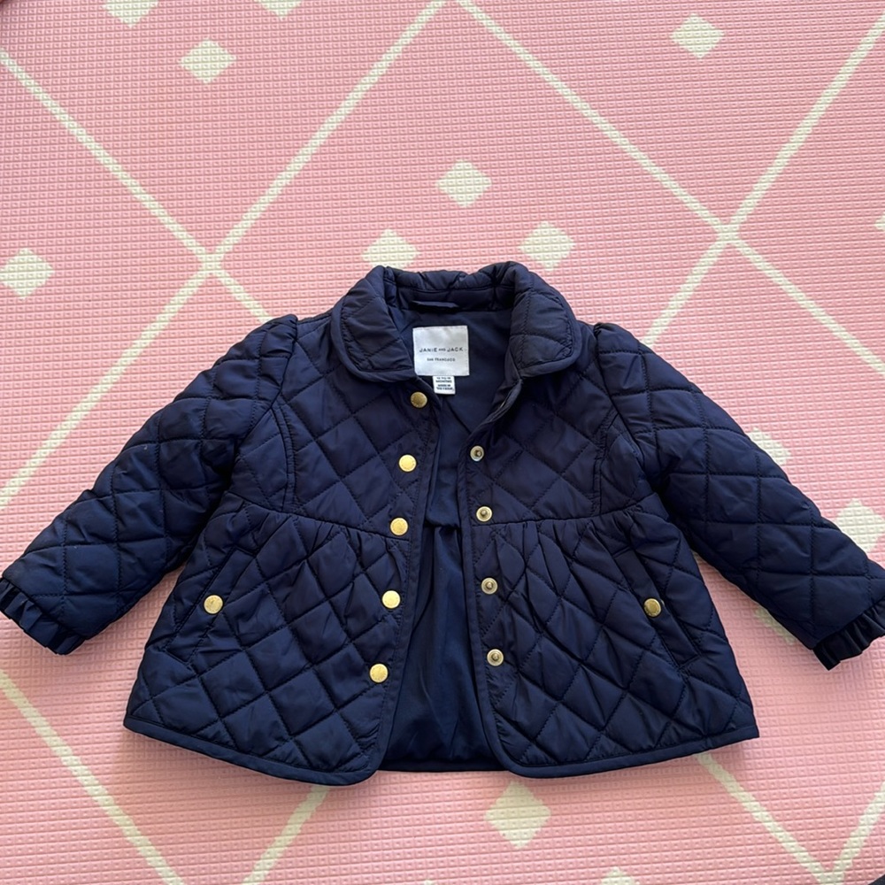 Janie & Jack quilted girls barn coat